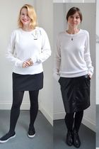 The Never team road test white knitwear